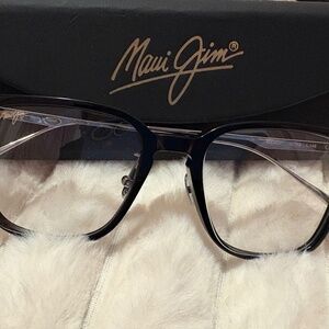 NWT Maui Jim MJO2237-02 Full Rim Eyeglass Frames Black 50-19 146